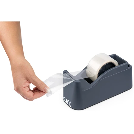 Ragasztószalag-adagoló asztali SAX 729 TAPE-IT-EASY 50mm vagy 2db 19mm-es szalaghoz, szürke, nehezékkel ellátott adagoló