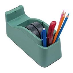 Ragasztószalag-adagoló asztali SAX 729 TAPE-IT-EASY 50mm vagy 2db 19mm-es szalaghoz, zöld, nehezékkel ellátott adagoló