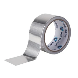 Ragasztószalag alumíniumfólia szalag, 50 mm x 10 m, VICTORIA FACILITY, használata: -20 - 100 celsius fok között.