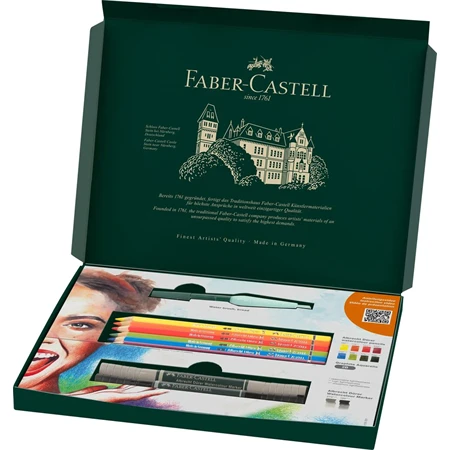 Rajz készlet akvarell 12db-os, Faber-Castell, ALBRECHT DÜRER fém dobozban