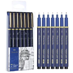 Rajz marker készlet DELI 7db/csomag fekete