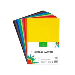 Rajzlap A/4 színes lapok 10db/csomag STEPA 180gr vegyes színek