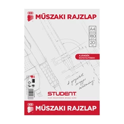 Rajzlap műszaki A/4 20ív/csomag 180gr. ICO STUDENT