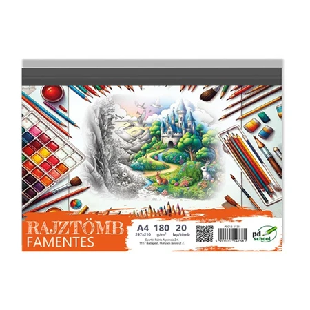 Rajztömb A/4 famentes PD 180gr 20ív