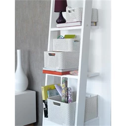 Rattan hatású kosár, 7 literes, törtfehér