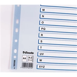 Regiszterlap A-Z ESSELTE A/4 MYLAR laminált karton