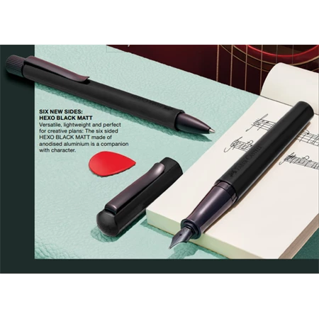 Rollertoll FABER-Castell Hexo, matt fekete test