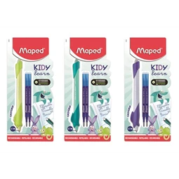 Rollertoll MAPED Kidy Learn MAGIC írástanuló toll, radírozható, 2 db utántöltővel, vegyesen cápa, nyuszi, kaméleon, 1bl