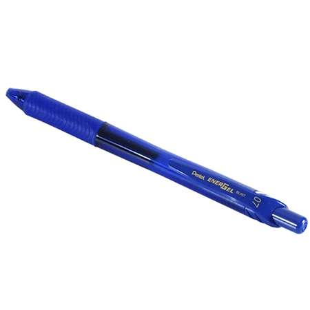 Rollertoll, PENTEL EnerGelX BL-107 0,35 mm, nyomógombos, kék írásszín