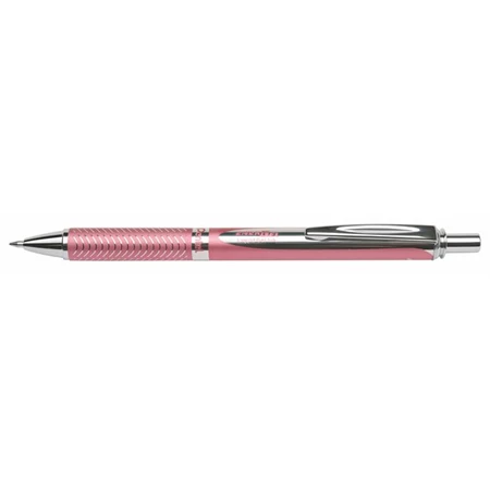 Rollertoll, PENTEL EnerGel BL-407 0,35 mm, nyomógombos, rózsaszín tolltest,  kék