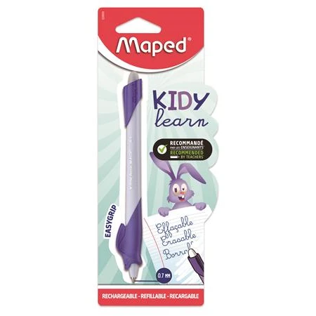 Rollertoll írástanuló rollertoll 0,7 mm, radírozható, MAPED KIDY Learn MAGIC nyuszi forma, lila szin