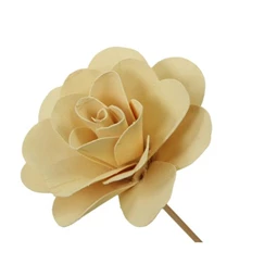 Rózsa betűzős fa 10 cm krém 12db/csomag