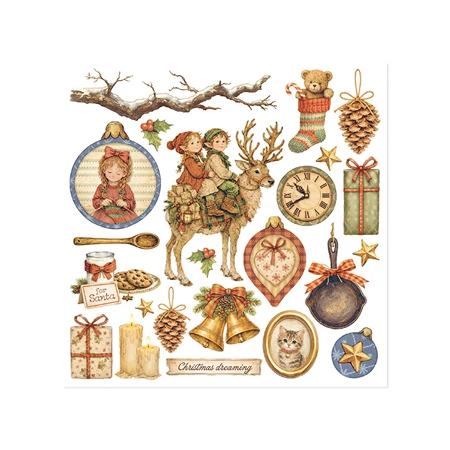 Rub-on kaparós matrica készlet 15,5x15,5cm Silent Night 6lap/csomag