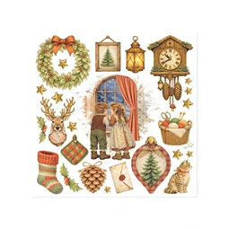 Rub-on kaparós matrica készlet 15,5x15,5cm Silent Night 6lap/csomag