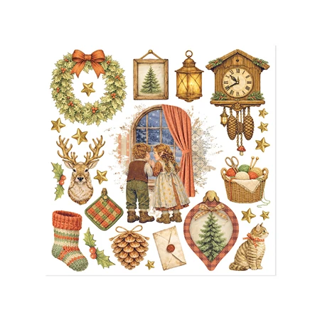 Rub-on kaparós matrica készlet 15,5x15,5cm Silent Night 6lap/csomag