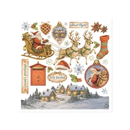 Rub-on kaparós matrica készlet 15,5x15,5cm Silent Night 6lap/csomag