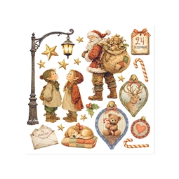 Rub-on kaparós matrica készlet 15,5x15,5cm Silent Night 6lap/csomag