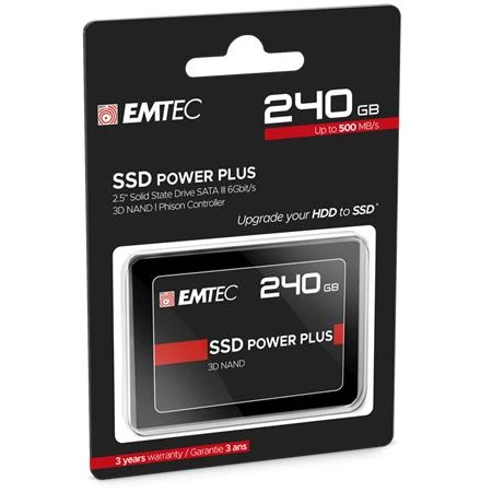 SSD (belső memória), 240GB, SATA 3, 500/520 MB/s, EMTEC "X150"