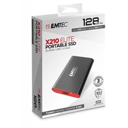 SSD (külső memória), 128GB, USB 3.2, 500/500 MB/s, EMTEC "X210"