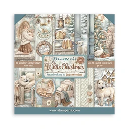 Scrapbook papír album 20,3x20,3cm 10lapos White Christmas