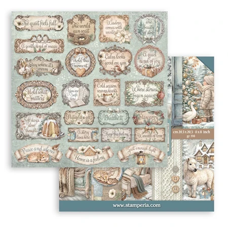 Scrapbook papír album 20,3x20,3cm 10lapos White Christmas