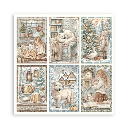 Scrapbook papír album 20,3x20,3cm 10lapos White Christmas