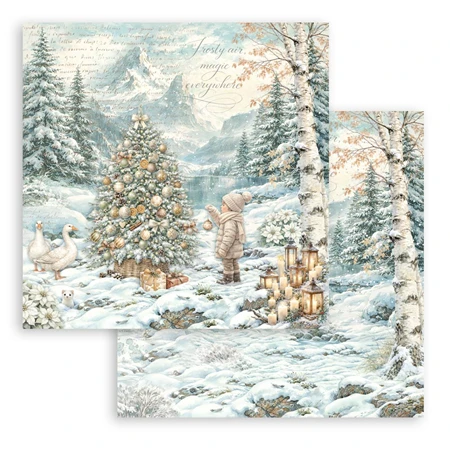 Scrapbook papír album 20,3x20,3cm 10lapos White Christmas