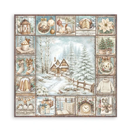 Scrapbook papír album 20,3x20,3cm 10lapos White Christmas