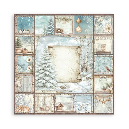 Scrapbook papír album 20,3x20,3cm 10lapos White Christmas