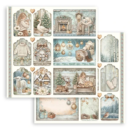 Scrapbook papír album 20,3x20,3cm 10lapos White Christmas