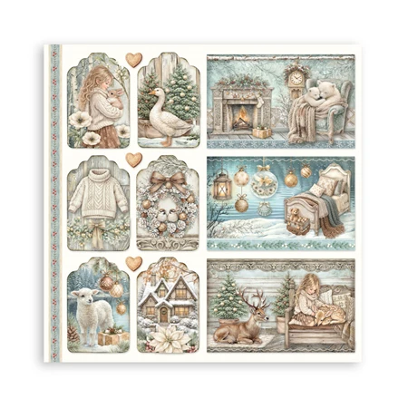 Scrapbook papír album 20,3x20,3cm 10lapos White Christmas