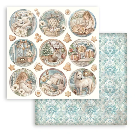 Scrapbook papír album 20,3x20,3cm 10lapos White Christmas
