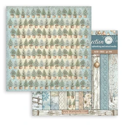 Scrapbook papír album 20,3x20,3cm 10lapos White Christmas backrounds