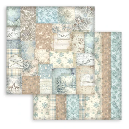 Scrapbook papír album 20,3x20,3cm 10lapos White Christmas backrounds