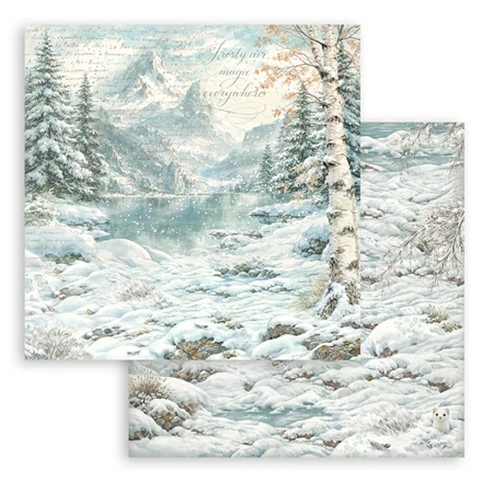 Scrapbook papír album 20,3x20,3cm 10lapos White Christmas backrounds