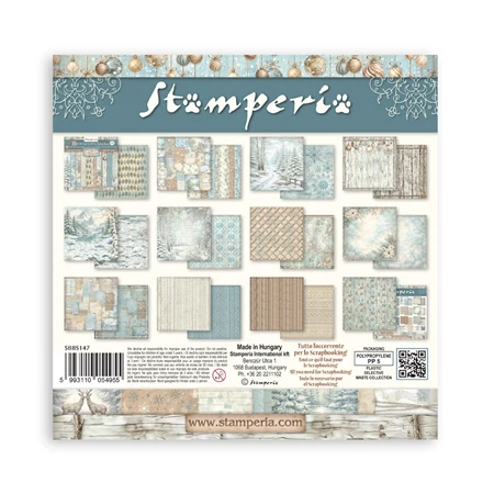 Scrapbook papír album 20,3x20,3cm 10lapos White Christmas backrounds