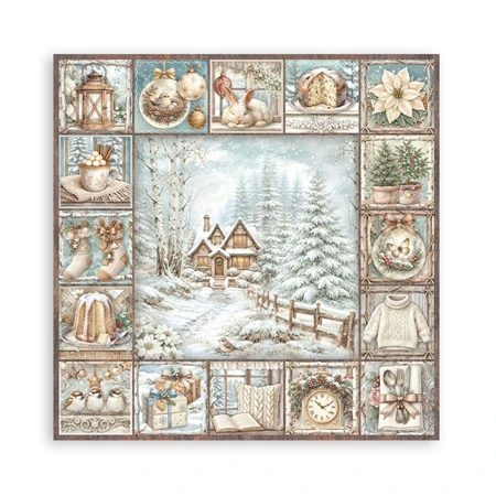 Scrapbook papír album 30,5x30,5cm 10lapos White Christmas