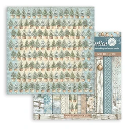 Scrapbook papír album 30,5x30,5cm 10lapos White Christmas backrounds