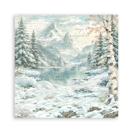 Scrapbook papír album 30,5x30,5cm 10lapos White Christmas backrounds