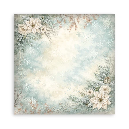 Scrapbook papír album 30,5x30,5cm 10lapos White Christmas backrounds