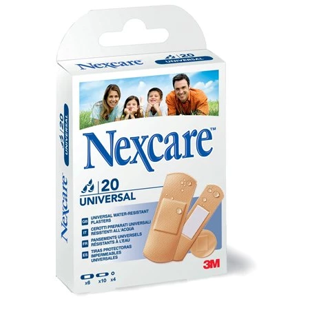 Sebtapasz, vízálló, általános, vegyes méret, 20 db, 3M Nexcare Universal