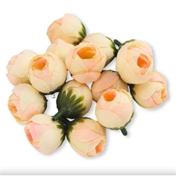 Selyemvirág Begónia virágfej barack 2cm 15db/csomag
