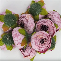 Selyemvirág Begónia virágfej cirmos mályva 3,5cm 10db/csomag