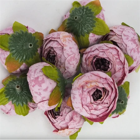 Selyemvirág Begónia virágfej cirmos mályva 3,5cm 10db/csomag