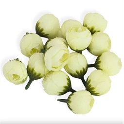 Selyemvirág Begónia virágfej krém 2cm 15db/csomag