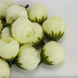 Selyemvirág Begónia virágfej krém 2cm 15db/csomag