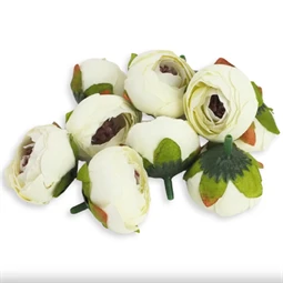 Selyemvirág Begónia virágfej krém 3,5cm 10db/csomag