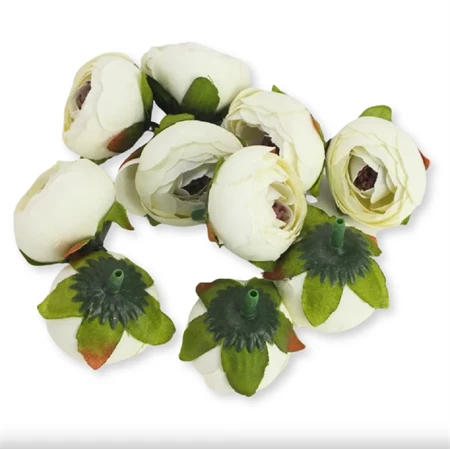 Selyemvirág Begónia virágfej krém 3,5cm 10db/csomag