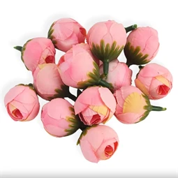 Selyemvirág Begónia virágfej rózsaszín 2cm 15db/csomag