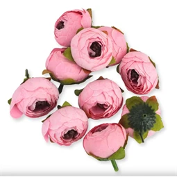 Selyemvirág Begónia virágfej rózsaszín 3,5cm 10db/csomag